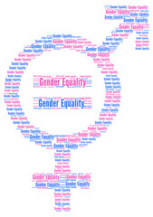 Gender equality word cloud concept