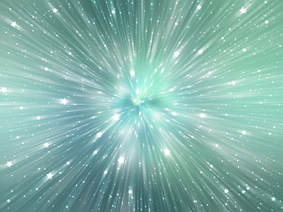 abstract blue and green background. explosion star.