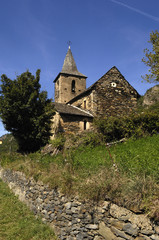 Sant Roc church of Begos,village, Aran Valley, Lleida province,