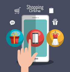 Shopping online and digital marketing 