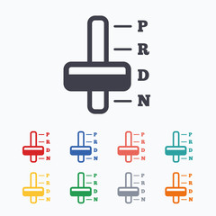Automatic transmission sign icon. Auto control.
