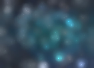 Bokeh light, shimmering blur spot lights on blue abstract backgr