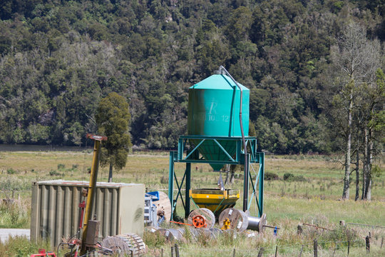 Fertiliser tank on a maountain farm