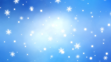 Fototapeta na wymiar Christmas blue background. the winter background, falling snowfl