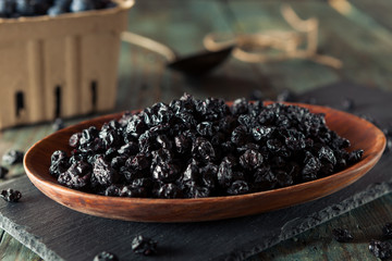 Fototapeta na wymiar Healthy Raw Dried Blueberries