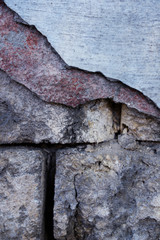Background of old cracked stone wall
