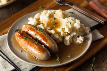 Homemade Bangers and Mash