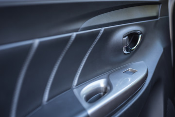 Obraz na płótnie Canvas Detail of new modern car interior