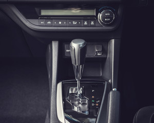Detail of new modern car interior