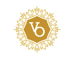 VO initial royal letter logo