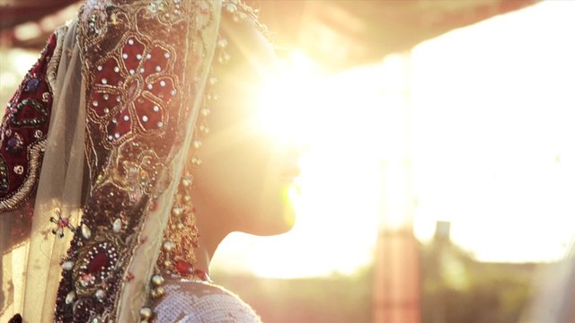 Shot of a happy Indian bride posing