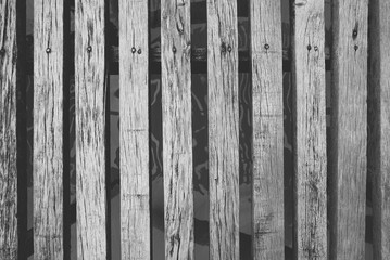 Old wood bridge floor