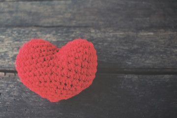 Vintage red heart shape