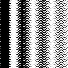 Background with gradient of black and white wave lines