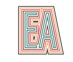 EA Retro Logo with Outline. suitable for new company.