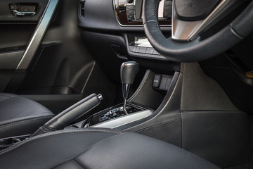 Obraz premium Detail of new modern car interior