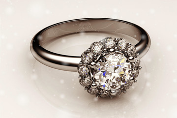 The beauty wedding ring (high resolution 3D image)