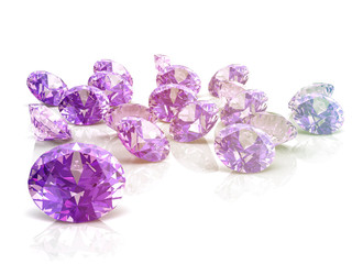 amethyst on white background