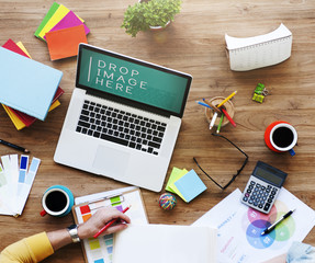 Design Creativity Laptop Technology Copy Space Concept