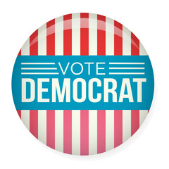 Retro or Vintage Style Vote or Voting Campaign Election Pin Button or Badge.  Use this pin on infographics, blog headers, flyers, or web pages.  Or print it out and create a real pin or badge!