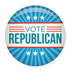 Retro or Vintage Style Vote or Voting Campaign Election Pin Button or Badge.  Use this pin on infographics, blog headers, flyers, or web pages.  Or print it out and create a real pin or badge!