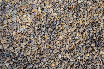 Gravel and rocks from a beach in Thailand.