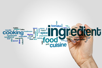 Ingredient word cloud concept