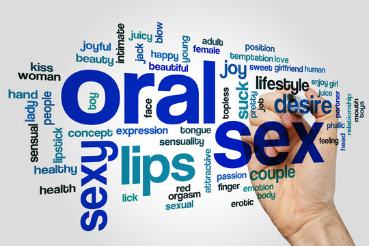 Oral sex word cloud concept