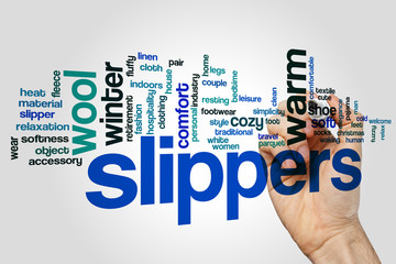 Slippers word cloud concept