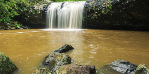 Fototapeta premium Lip falls in Beechmont, Queensland, Australia. Located in the Denham Reserve.