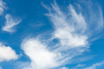 Naklejka na ściany i meble beautiful blue sky with white cloud