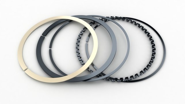 Car rings on white background