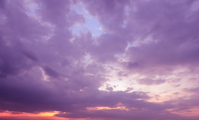 Naklejka na ściany i meble Abstract sunset sky background in soft focus