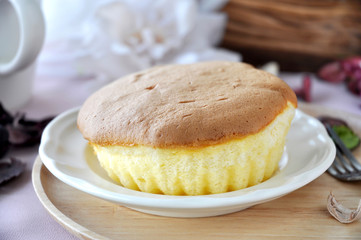 Close up Sponge Cake