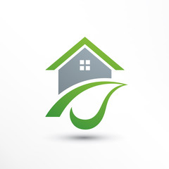 Home and Leaf Logo
