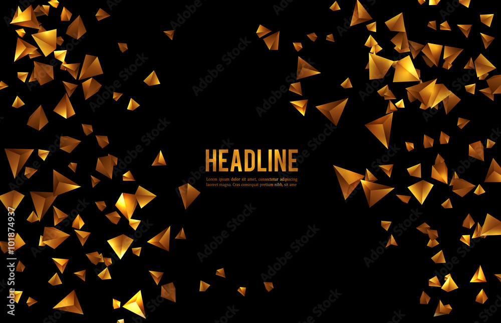 Poster wireframe polygonal background.