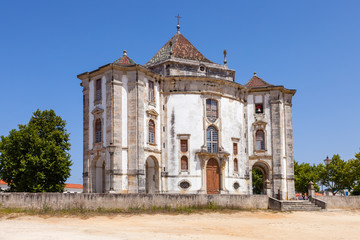 Fototapeta na wymiar Obidos, Portugal. Church of the Senhor do Jesus da Pedra Sanctuary. 18th century Baroque architecture.