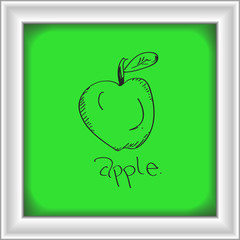 Simple doodle of an apple