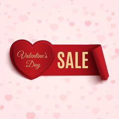 Valentines Day Sale banner.