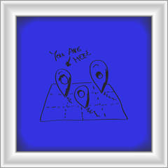 Simple doodle of a location map