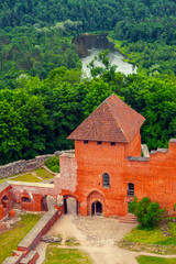 Fototapeta na wymiar Ancient Turaida Castle in Sigulda, Latvia, built in 12th century