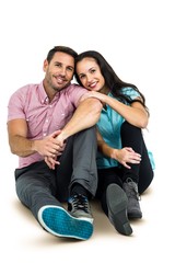 Portrait of happy couple sitting