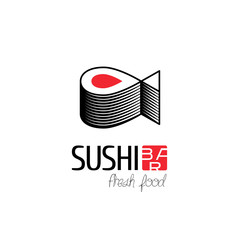 Vector logo, design element for sushi restaurant, Japanese cuisine