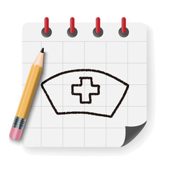 nurse hat doodle drawing