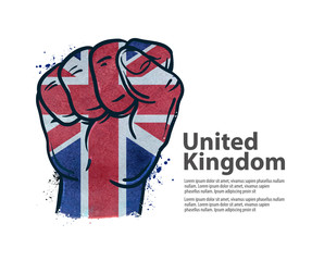 fist. the flag of england, britain, uk. vector illustration