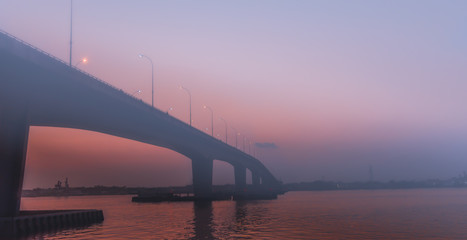Fogy Rupsha Bridge During Sunset.