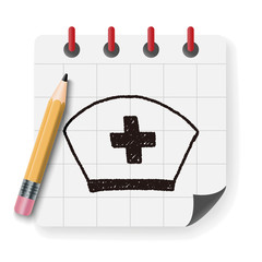 nurse hat doodle drawing