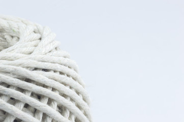 White rope with macro view