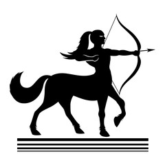 Strong centaur archer. - obrazy, fototapety, plakaty