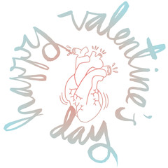 Fototapeta premium HAPPY VALENTINE'S DAY